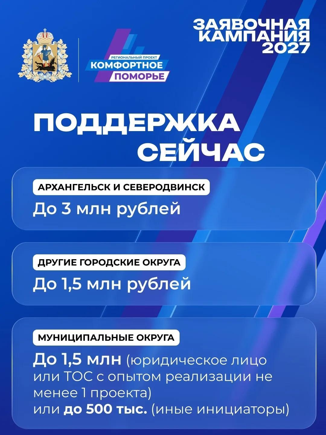С проектом «Комфортное Поморье» самые смелые цели и идеи становятся реальностью!